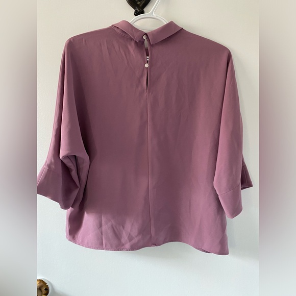 Uniqlo Women’s Drape Mock Neck 3/4 Sleeve Blouse Size Xs - Picture 4 of 6